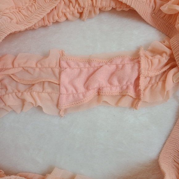 VTG Fashion Bug Frilly Ruffle Booty Short Panty Size Lg Peach - Picture 4 of 6